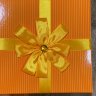 Коробка подарочная "Оранжевый с желтым бантом" 