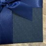 Коробка подарочная синяя 15х15х7см