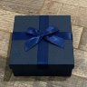 Коробка подарочная синяя 15х15х7см