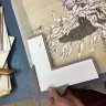 Картина акварельная "Подсолнух под снегом" китайская живопись могуфа